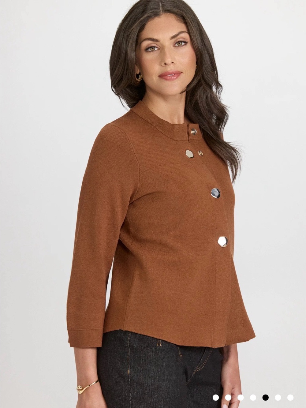 Laura Knit sweater in Whiskey Brown Sz Large